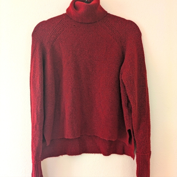 J. Crew Sweaters - J Crew Red/Burgundy Merino Wool/Alpaca Turtleneck Sweater Long Sleeve Women's S